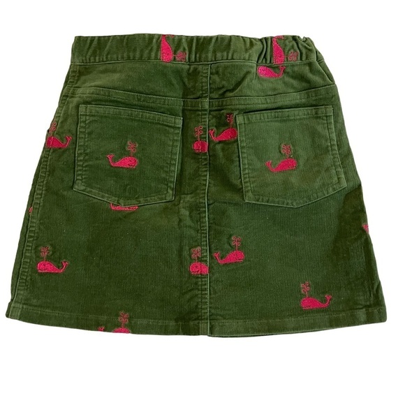 Lilly Pulitzer Whale Corduroy Skirt 8 Girls Girlie Novelty Print green pink - Picture 3 of 9
